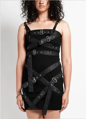 Belted Bondage Dress - Stylish & Trendy Bodycon Dress with Belt