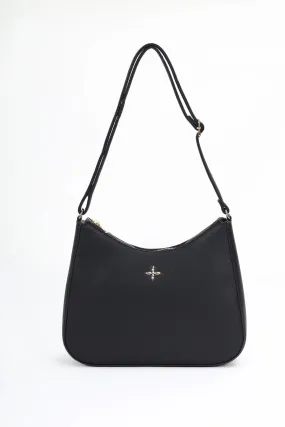 Black Curved Top Tote Bag