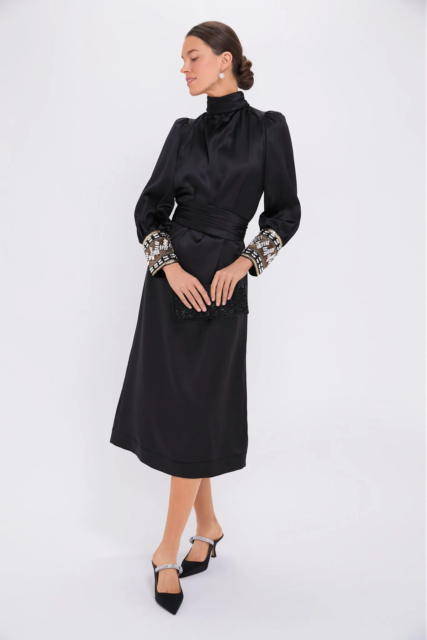 Black Embellished Faven Dress