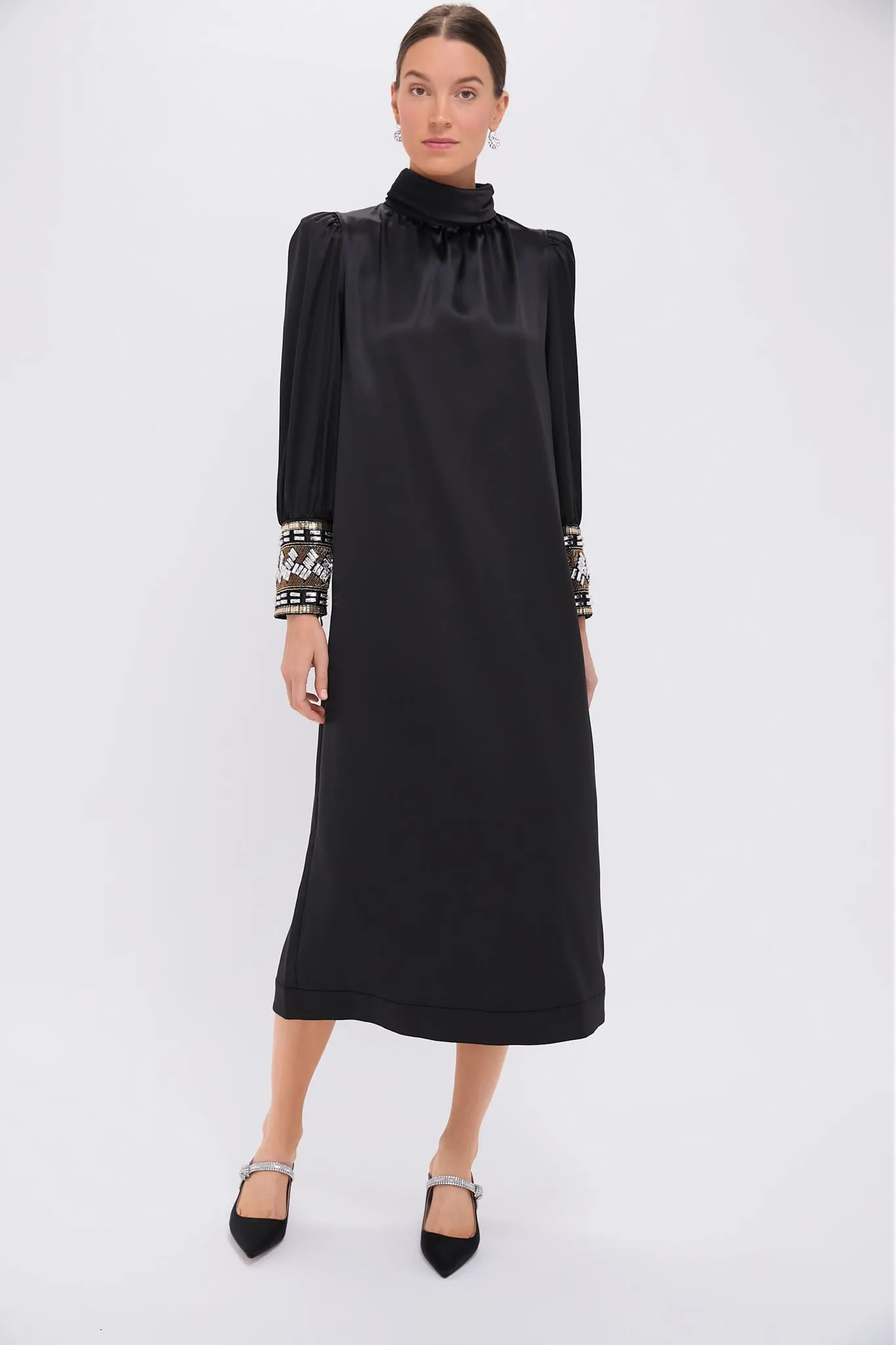 Black Embellished Faven Dress