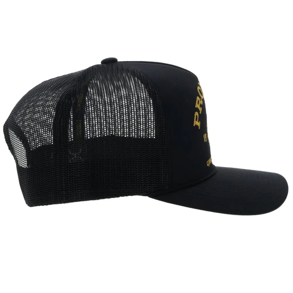 Black Hooey ProRodeo Hat with Gold Logo