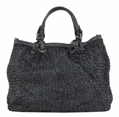 Black leather bag sveva