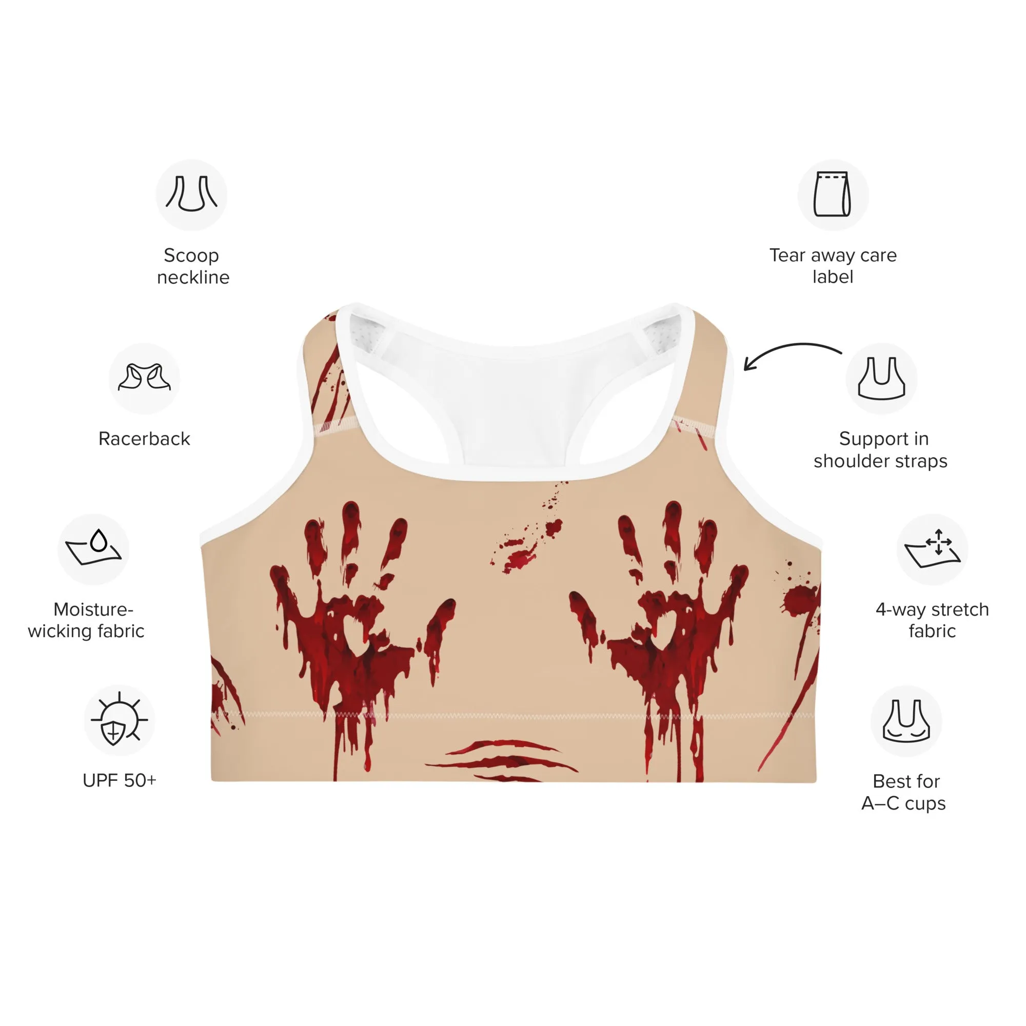 Bloody Halloween Sports Bra