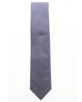 Blue and Grey Micro Knit Silk Tie