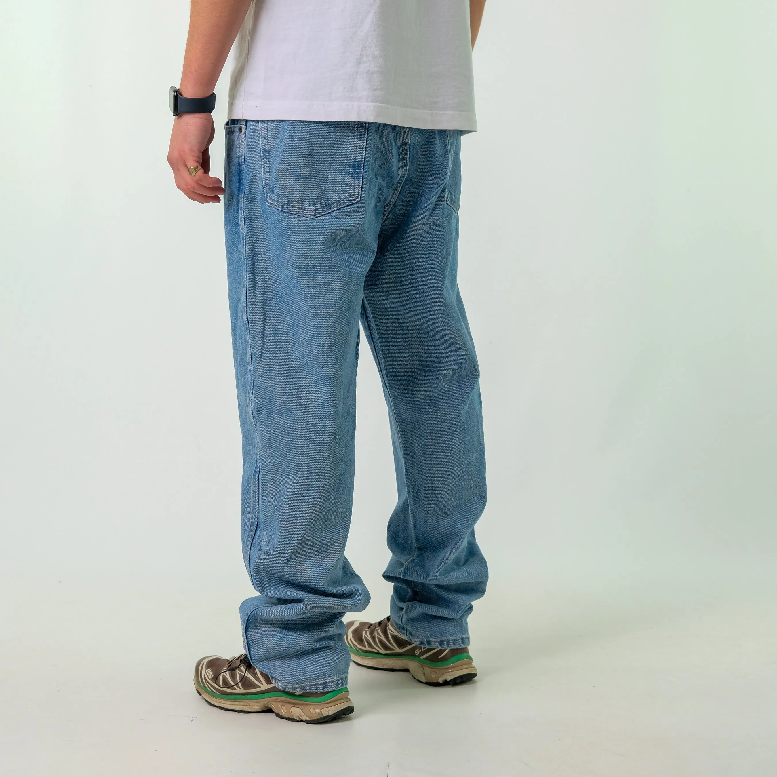 Blue y2ks Wrangler Denim Jeans Baggy Pants (38x32)