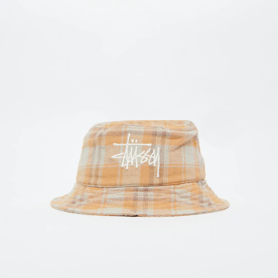 Bob Stüssy - Earth Plaid Basic Bucket Hat (Mustard)