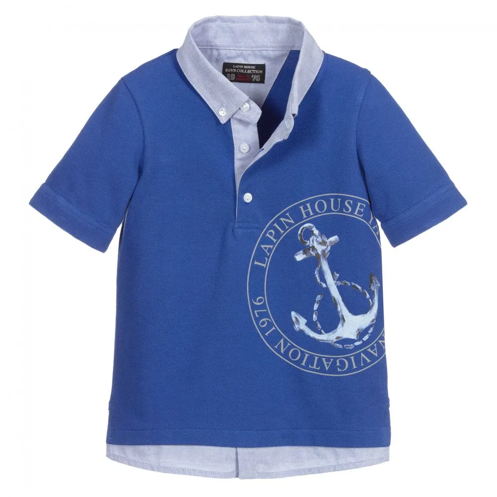 Boys Blue Polo Shirt 