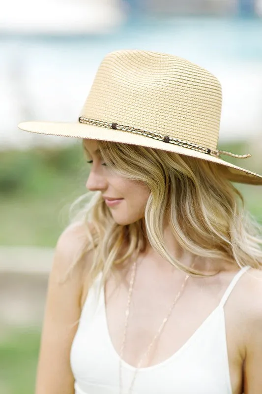 Braided Double Band Tassel Panama Hat