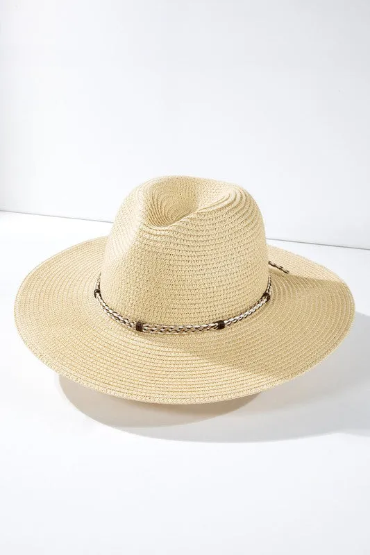 Braided Double Band Tassel Panama Hat