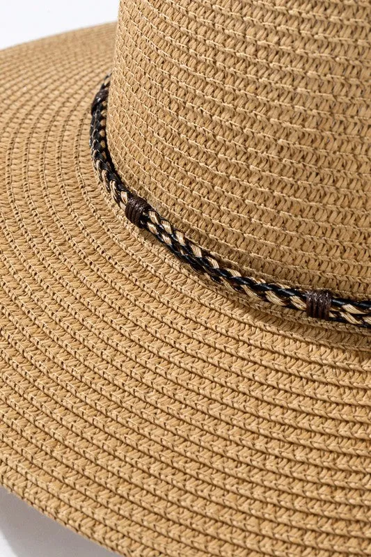 Braided Double Band Tassel Panama Hat