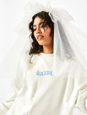 Bride I Do Crew Sweatshirt In Ecru