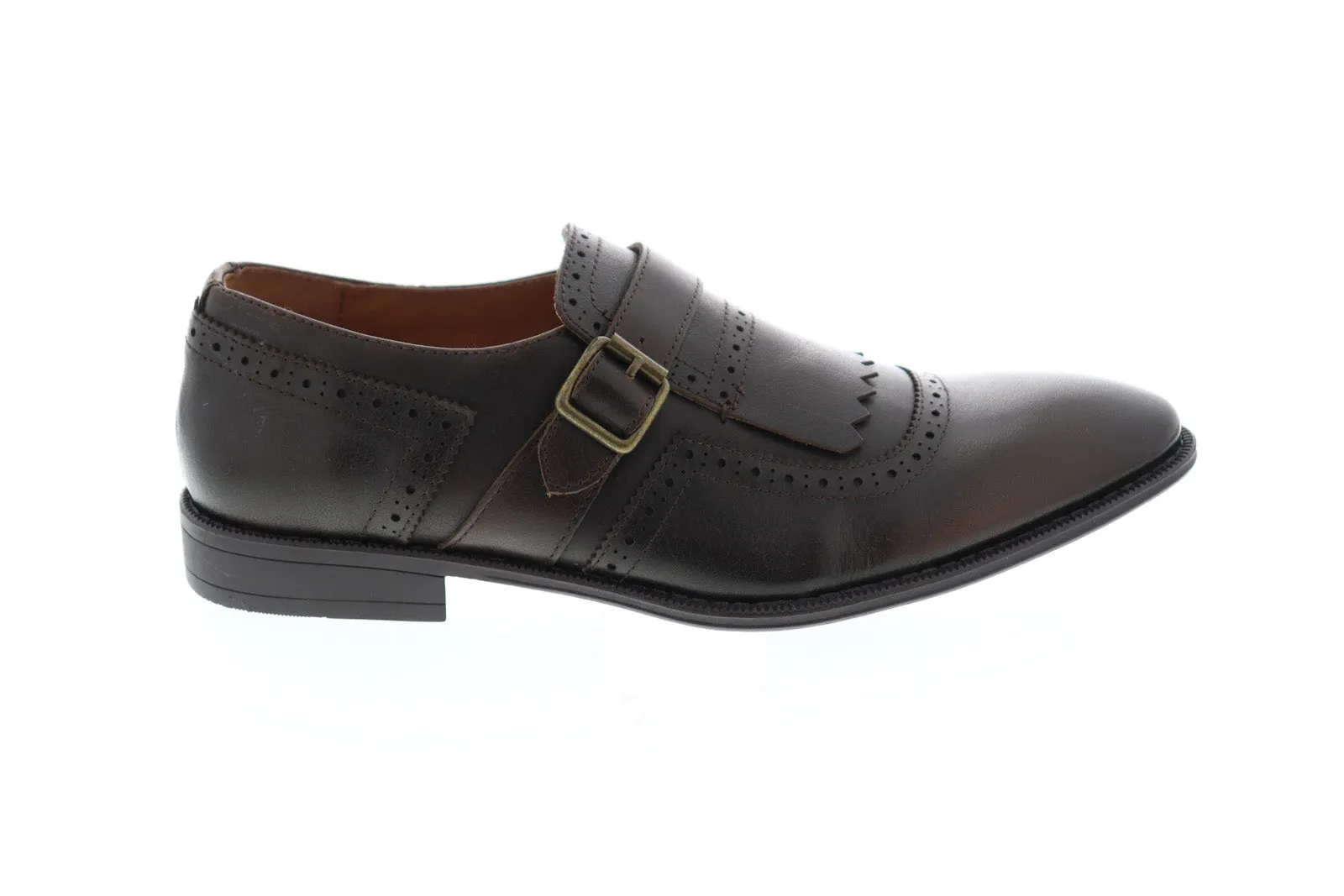 Brown Men's Monk Strap Oxford Shoes