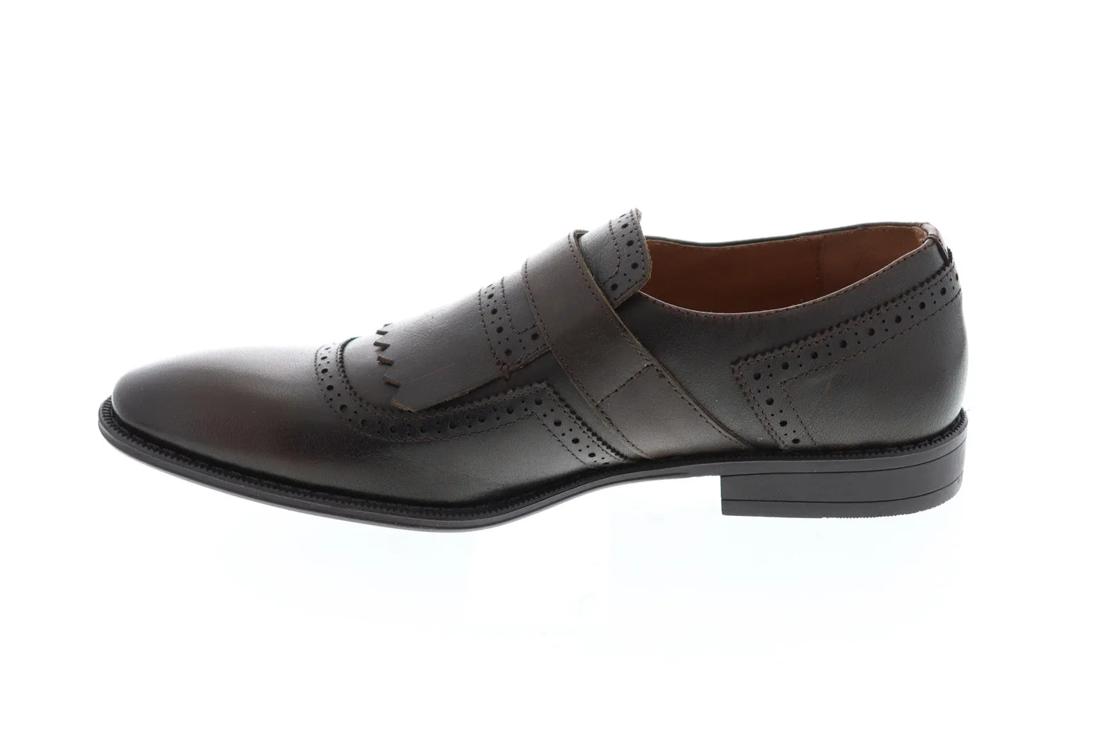 Brown Men's Monk Strap Oxford Shoes