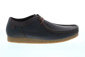 Brown Men's Oxfords with Plain Toe Design