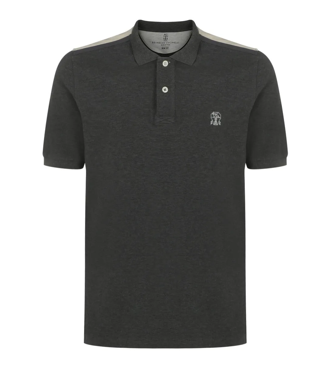 Logo Embroidered Polo Shirt by Brunello Cucinelli