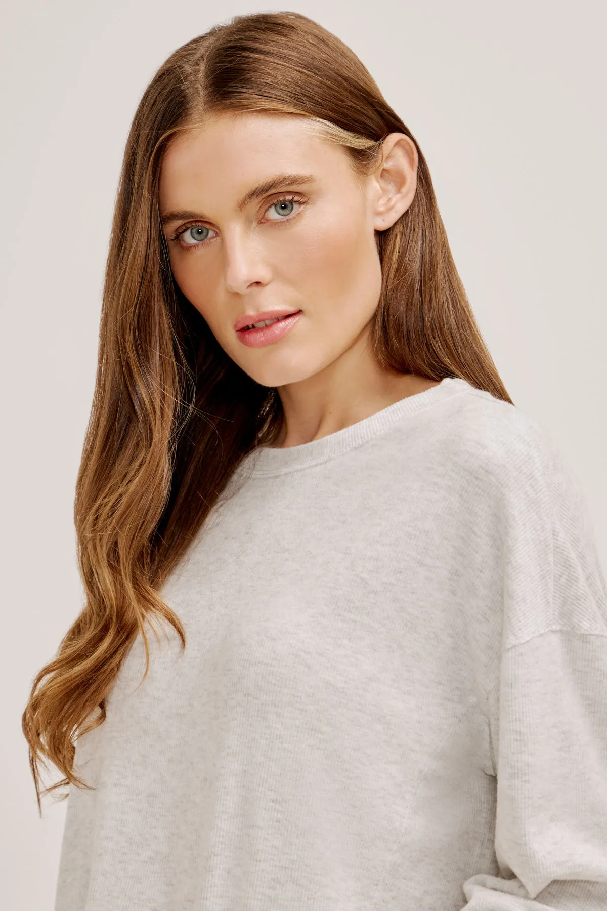 Brushed Drop Shoulder Long Sleeve Tee