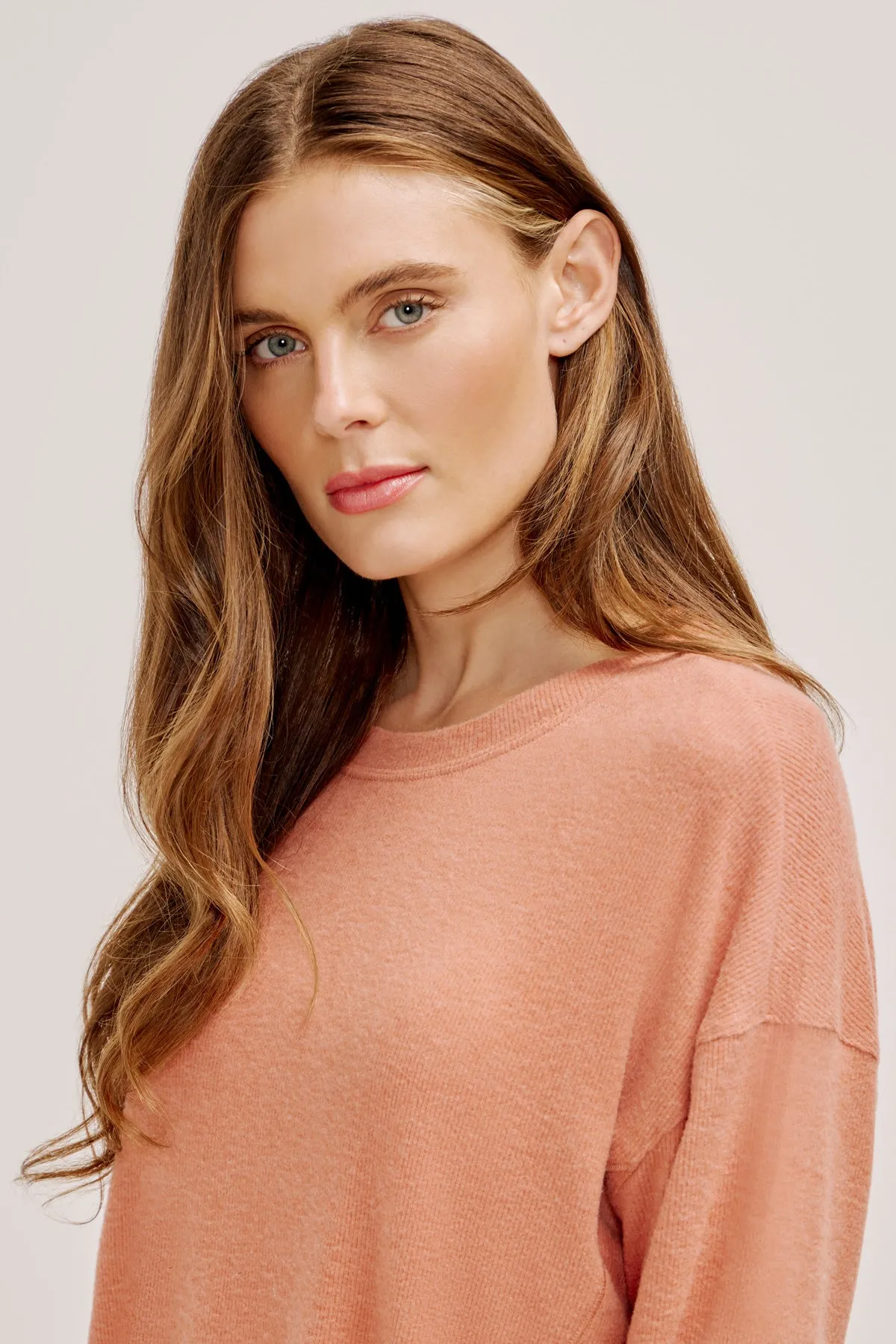 Brushed Drop Shoulder Long Sleeve Tee