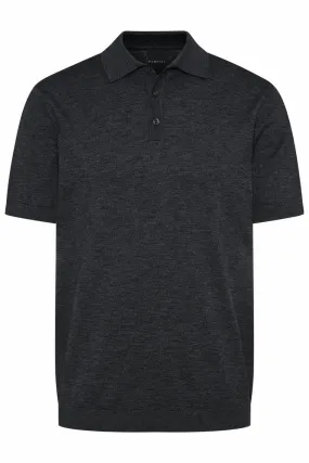 Bugatti 7100 SS Knit Polo Charcoal