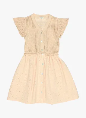 Owl Knitted Embroidered Combo Dress