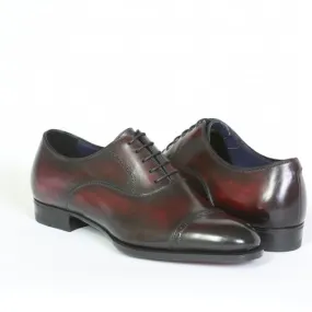 Burgundy Goodyear Welted Oxfords by Massimiliano Stanco.