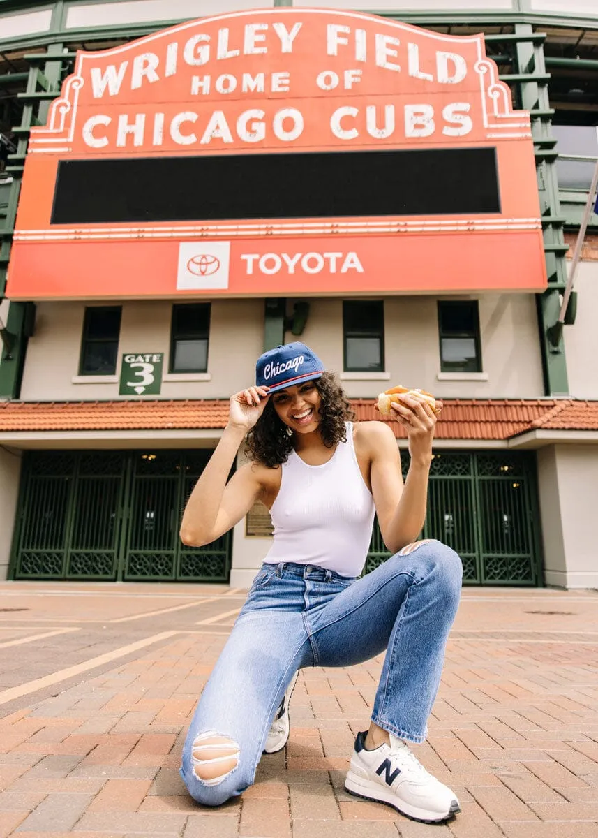 Chicago Summer Rope Hat - Navy