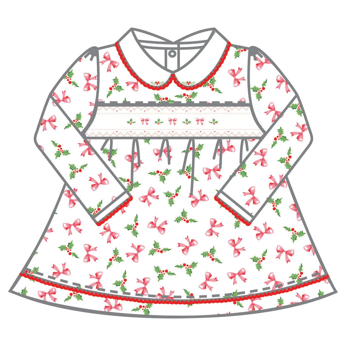 Chloe's Classics Smocked Printed Dress