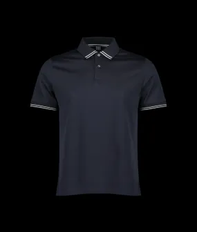 Clare Tipped Polo- - Navy