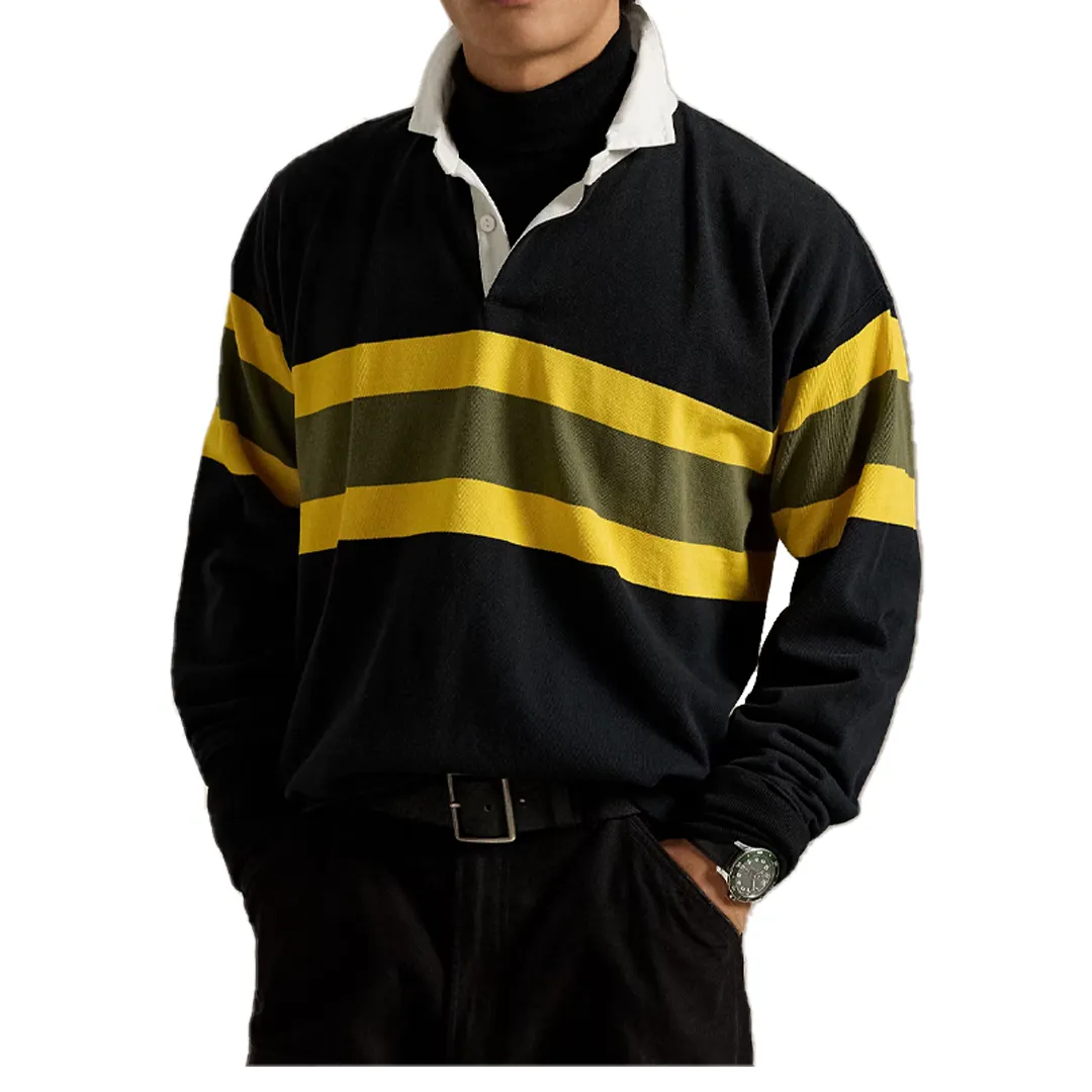 CLASSIC FIT STRIPED JERSEY RUGBY SHIRT