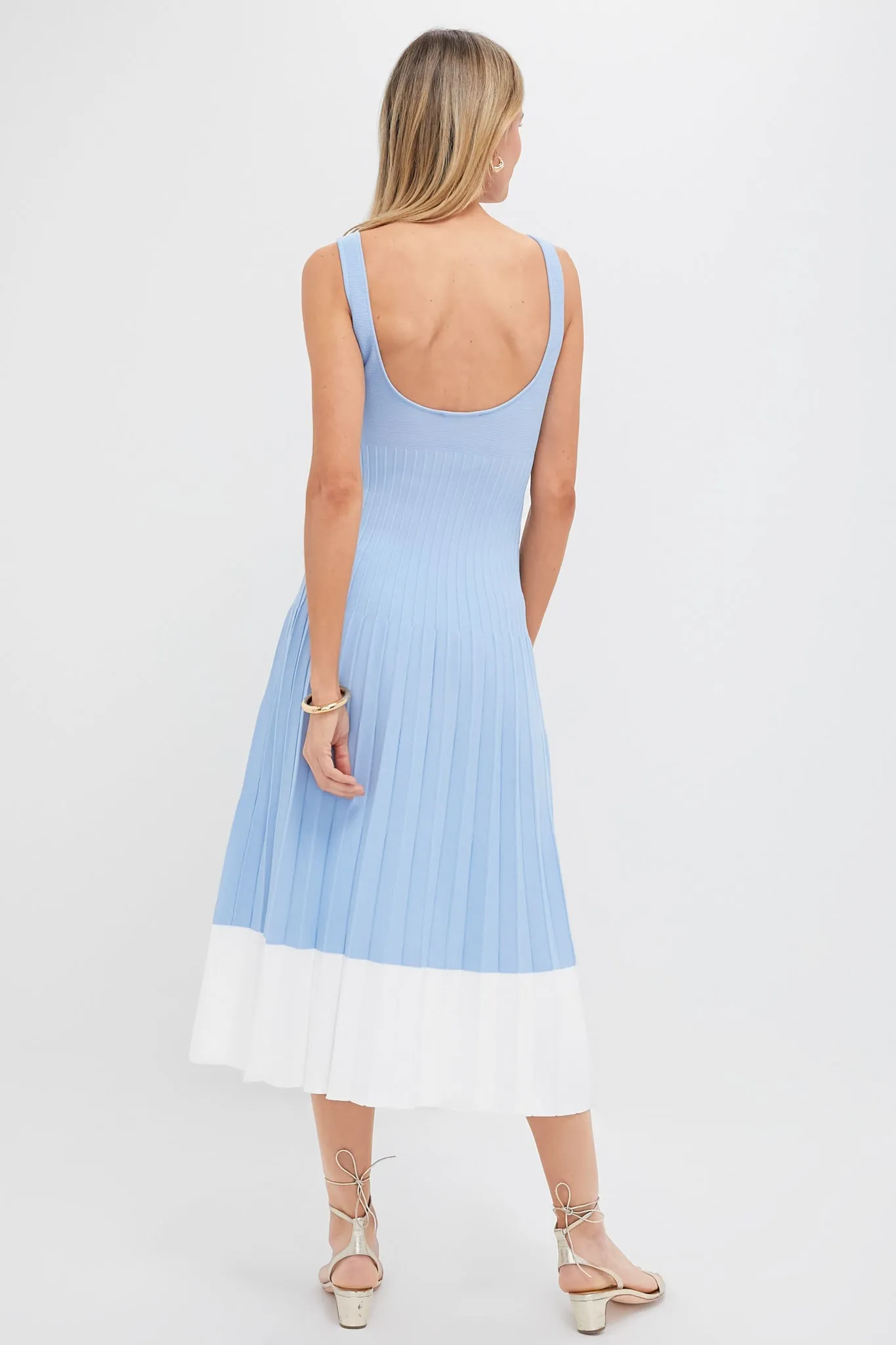 Clear Blue and White Ellison Dress