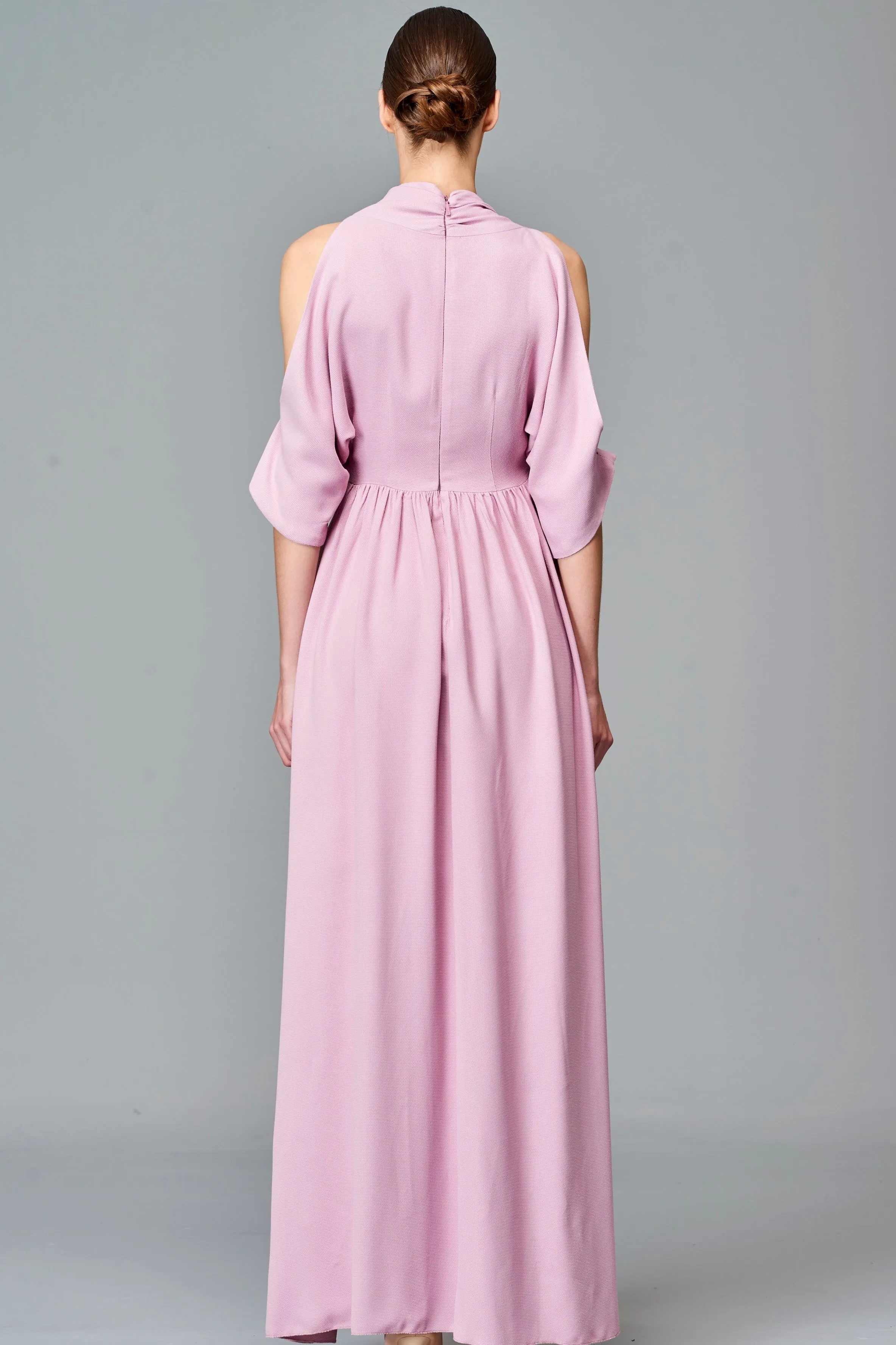 Cold Shoulder Viscose Long Dress