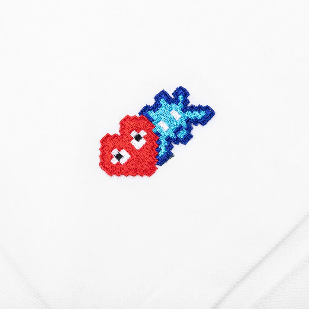 Comme des Garcons PLAY Artist Invader Polo - White