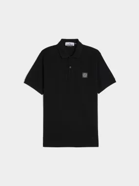 Black Compass Patch Logo Polo Shirt