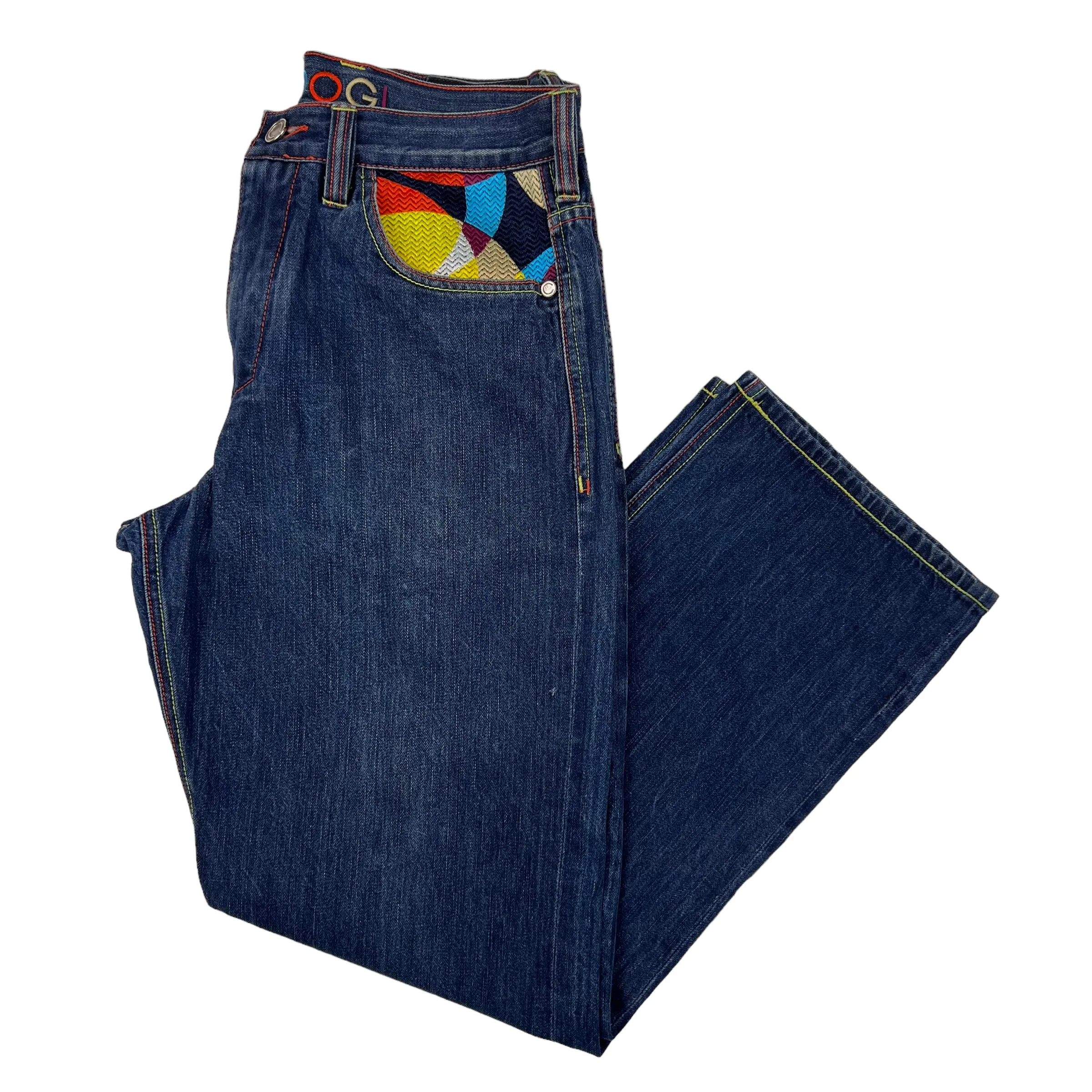 Coogi Kings of Colour Blue Embroidered Denim Jeans