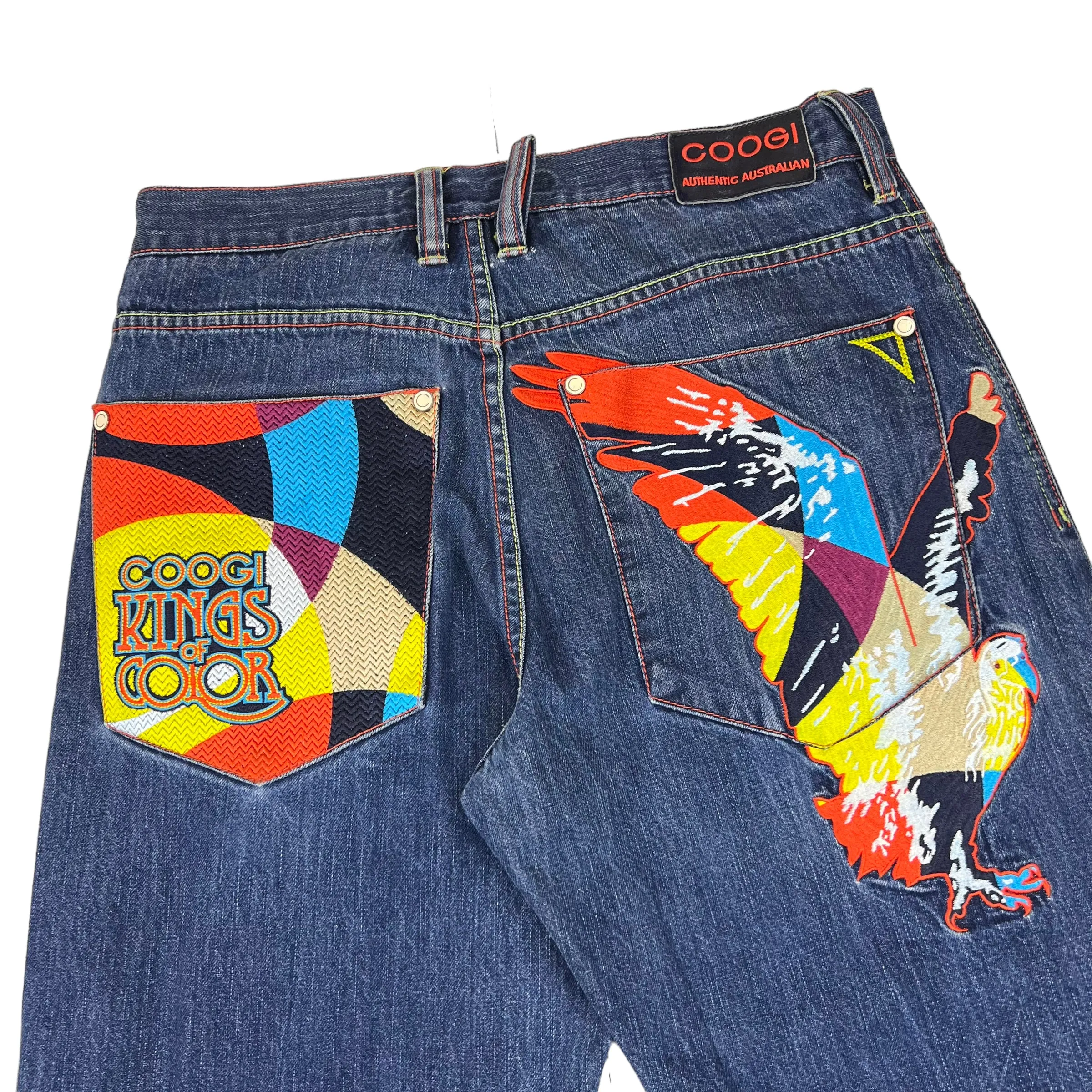 Coogi Kings of Colour Blue Embroidered Denim Jeans