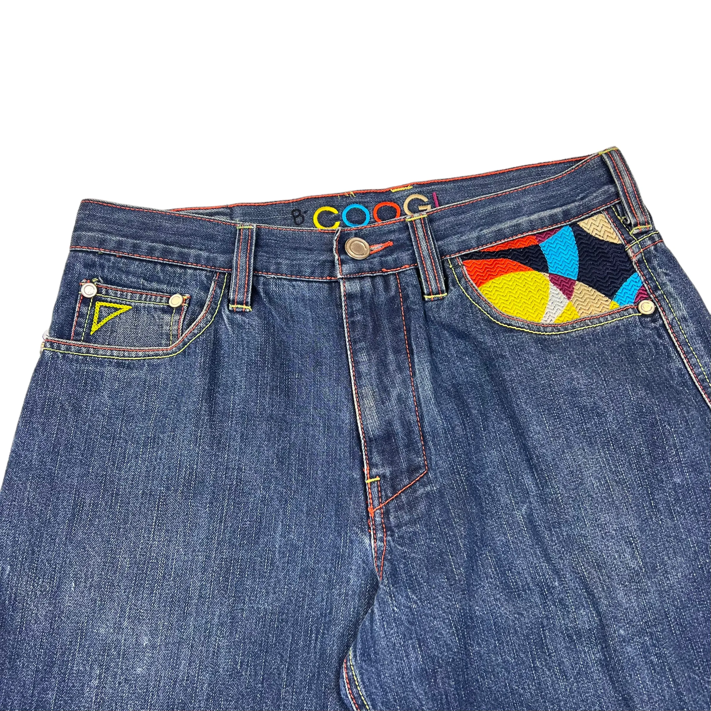 Coogi Kings of Colour Blue Embroidered Denim Jeans