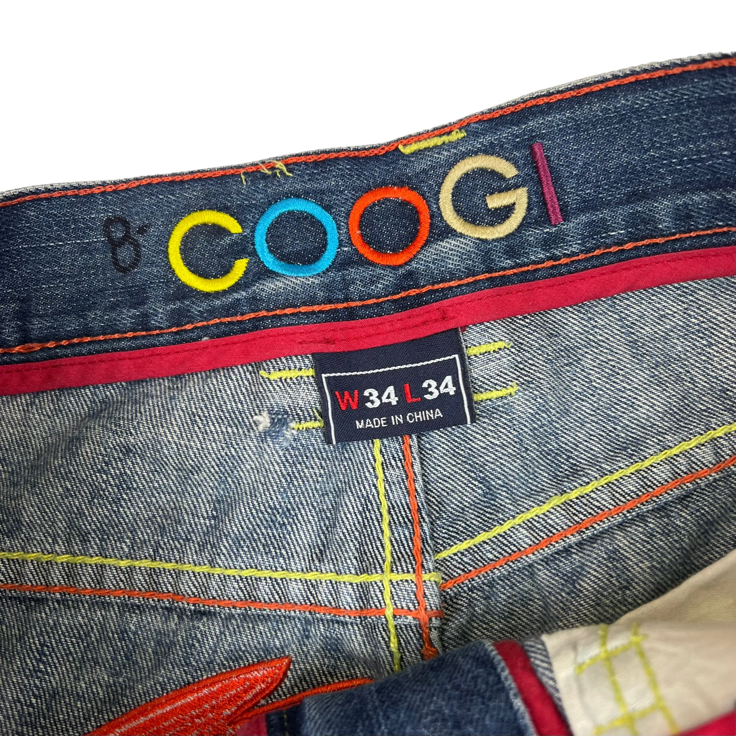 Coogi Kings of Colour Blue Embroidered Denim Jeans