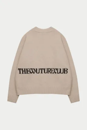 COPYRIGHT BRUSHED KNIT JUMPER - OFF WHITE