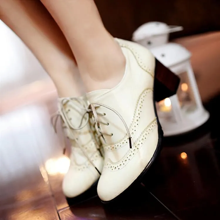 Cream Vintage High Heels