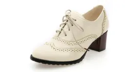 Cream Vintage High Heels