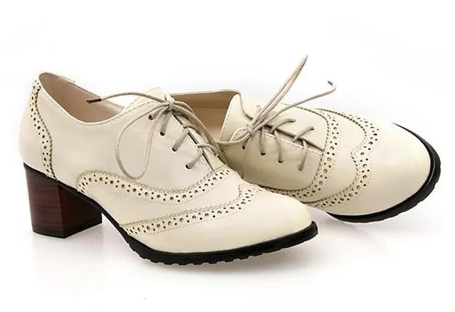 Cream Vintage High Heels