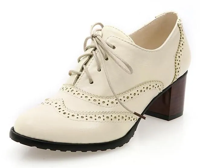 Cream Vintage High Heels