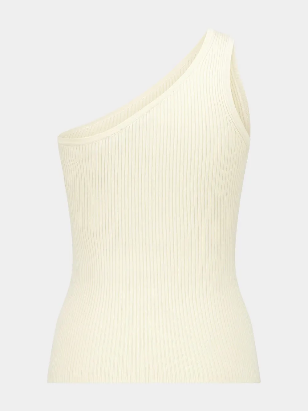 Cream Wylie One-Shoulder Top