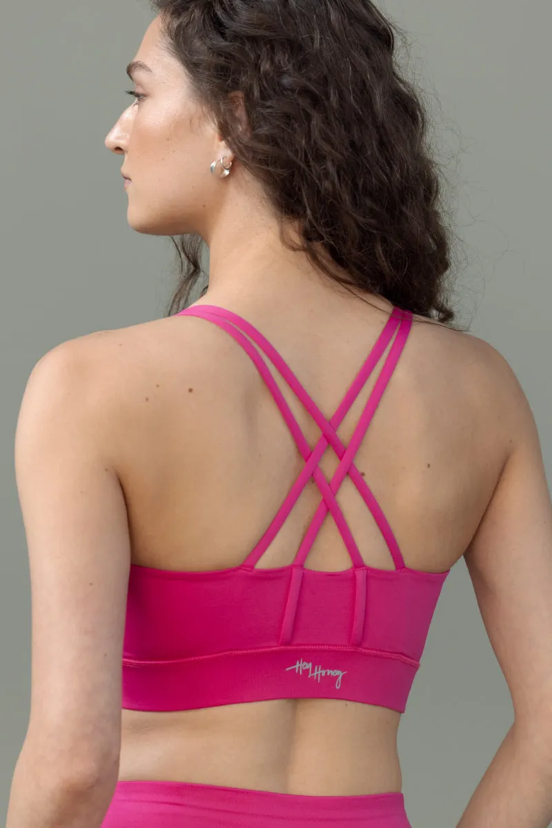 Criss-Cross Bra Fuchsia