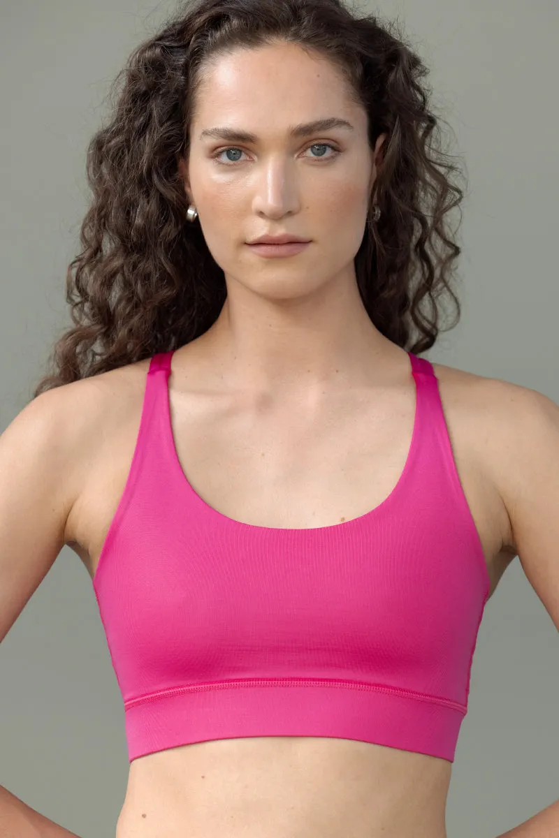 Criss-Cross Bra Fuchsia