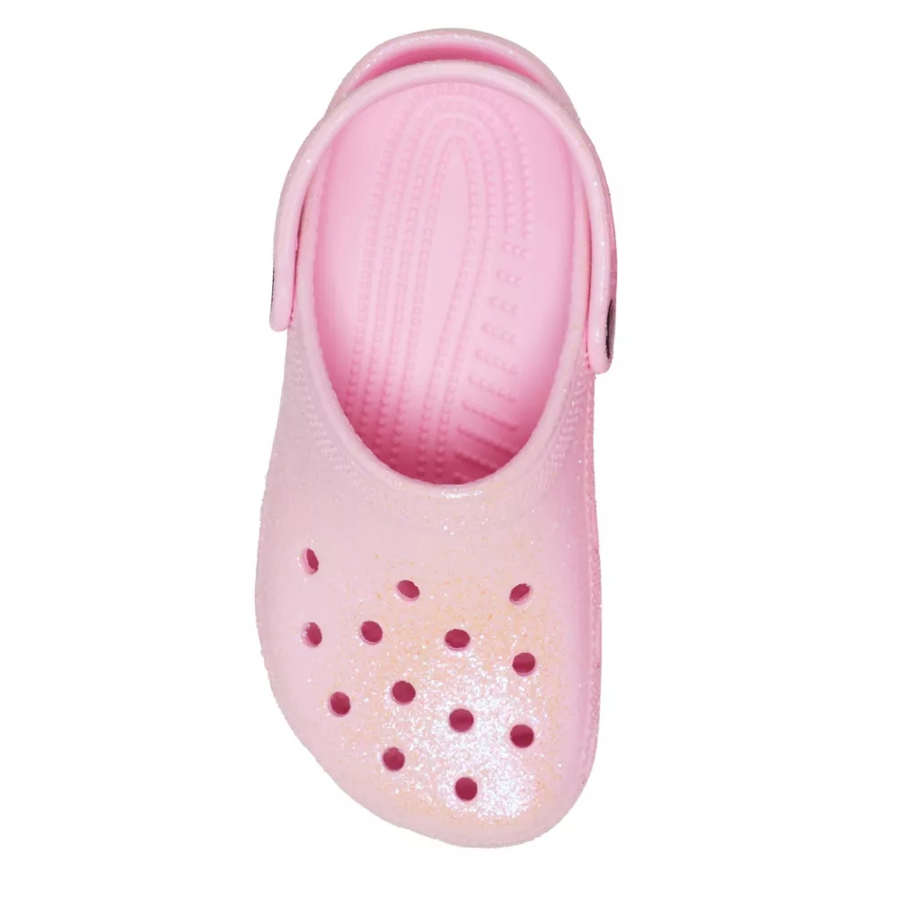 CROCS  GIRLS LITTLE-BIG KID CLASSIC GLITTER CLOG