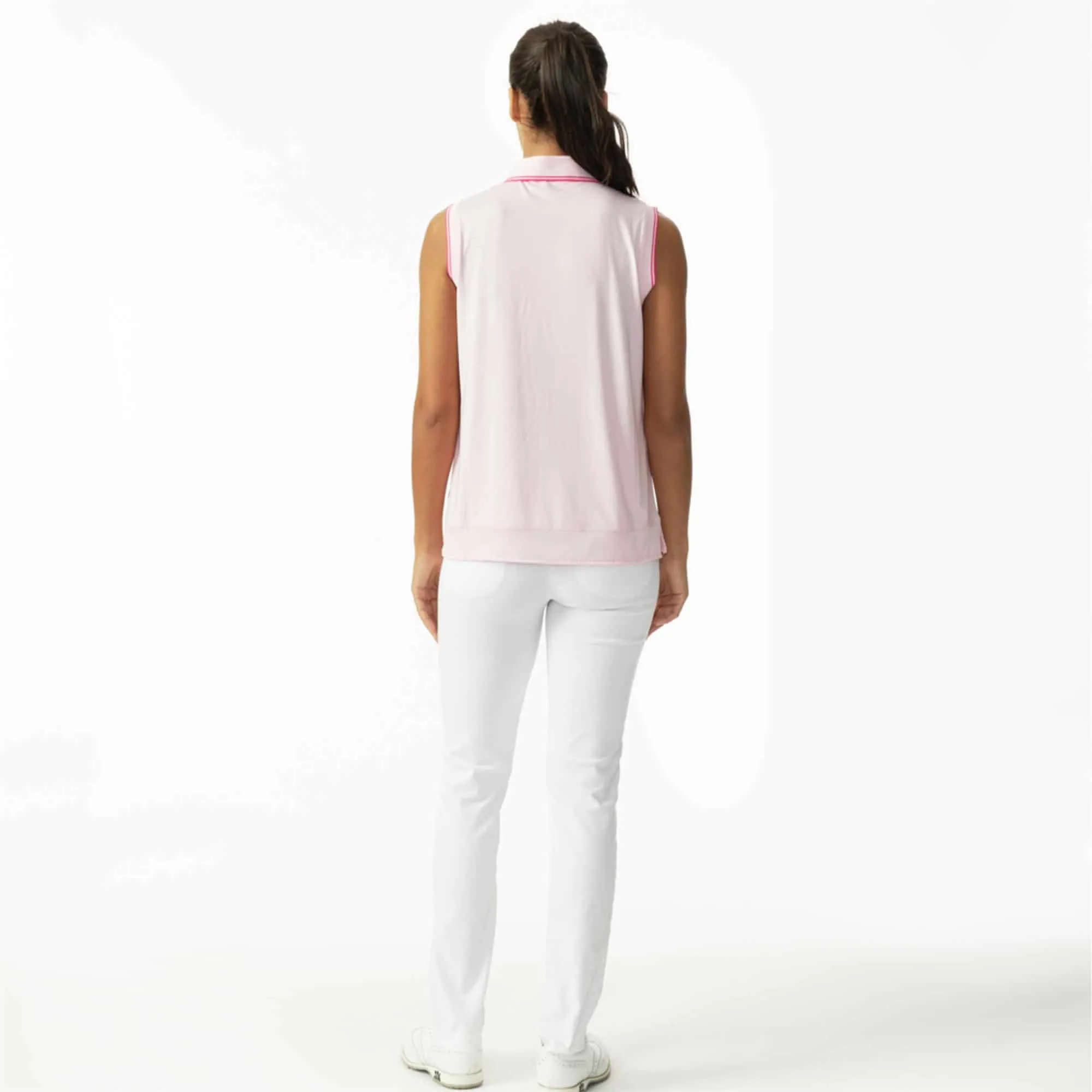 Pink Sleeveless Polo Shirt by Daily Sports