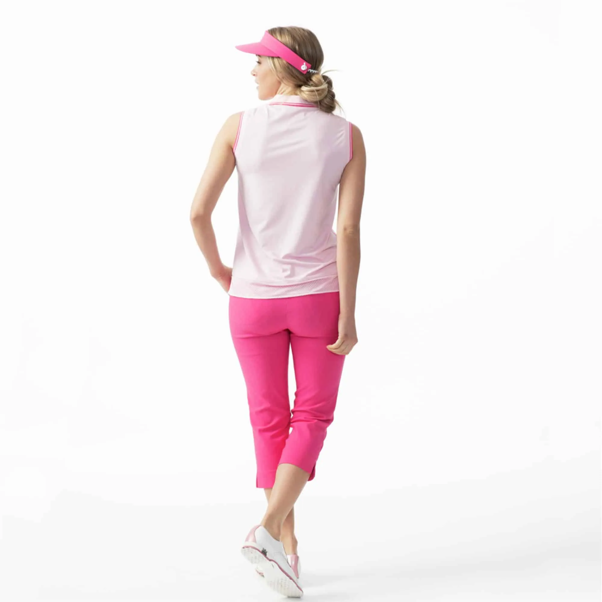 Pink Sleeveless Polo Shirt by Daily Sports