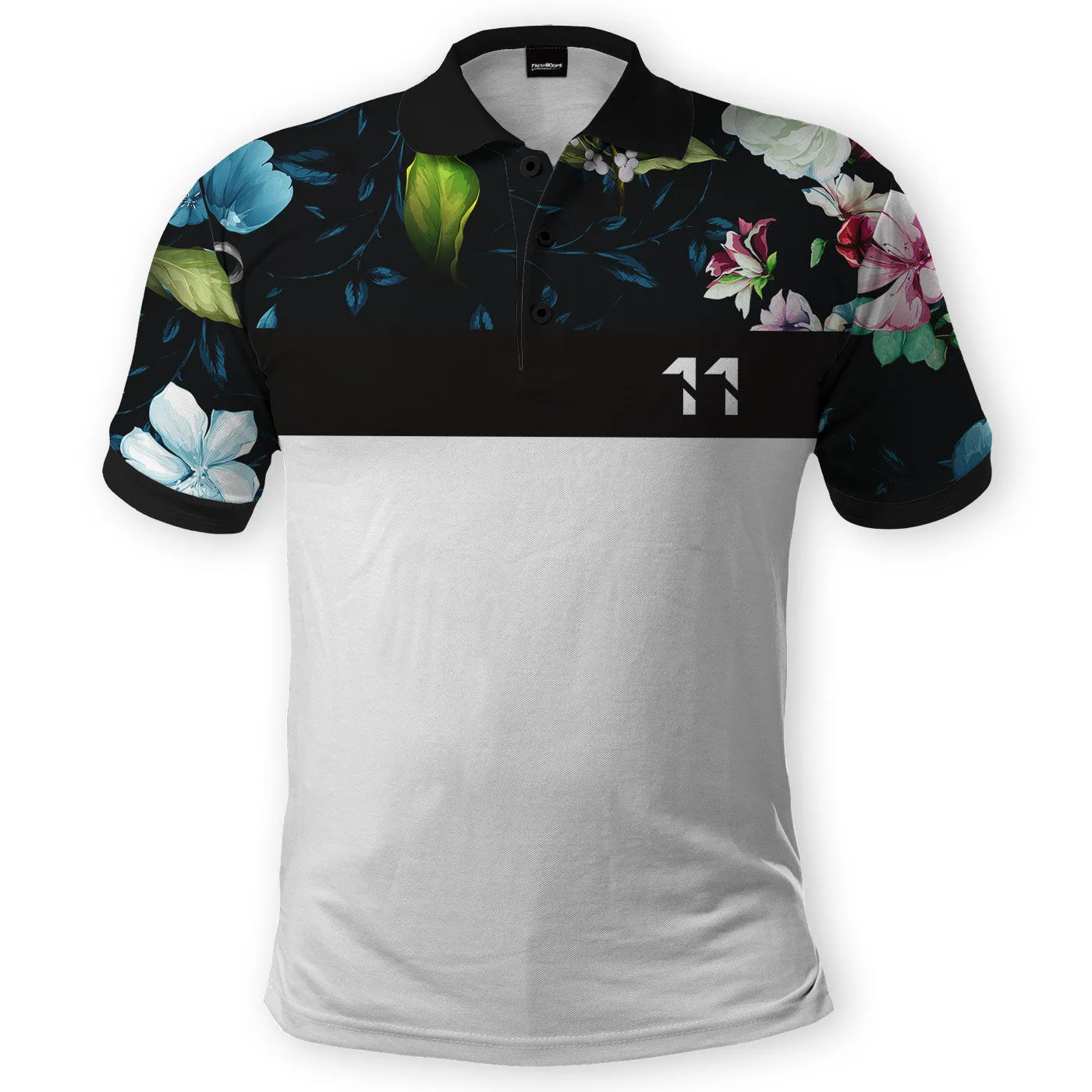 Dark Floral Polo Shirt