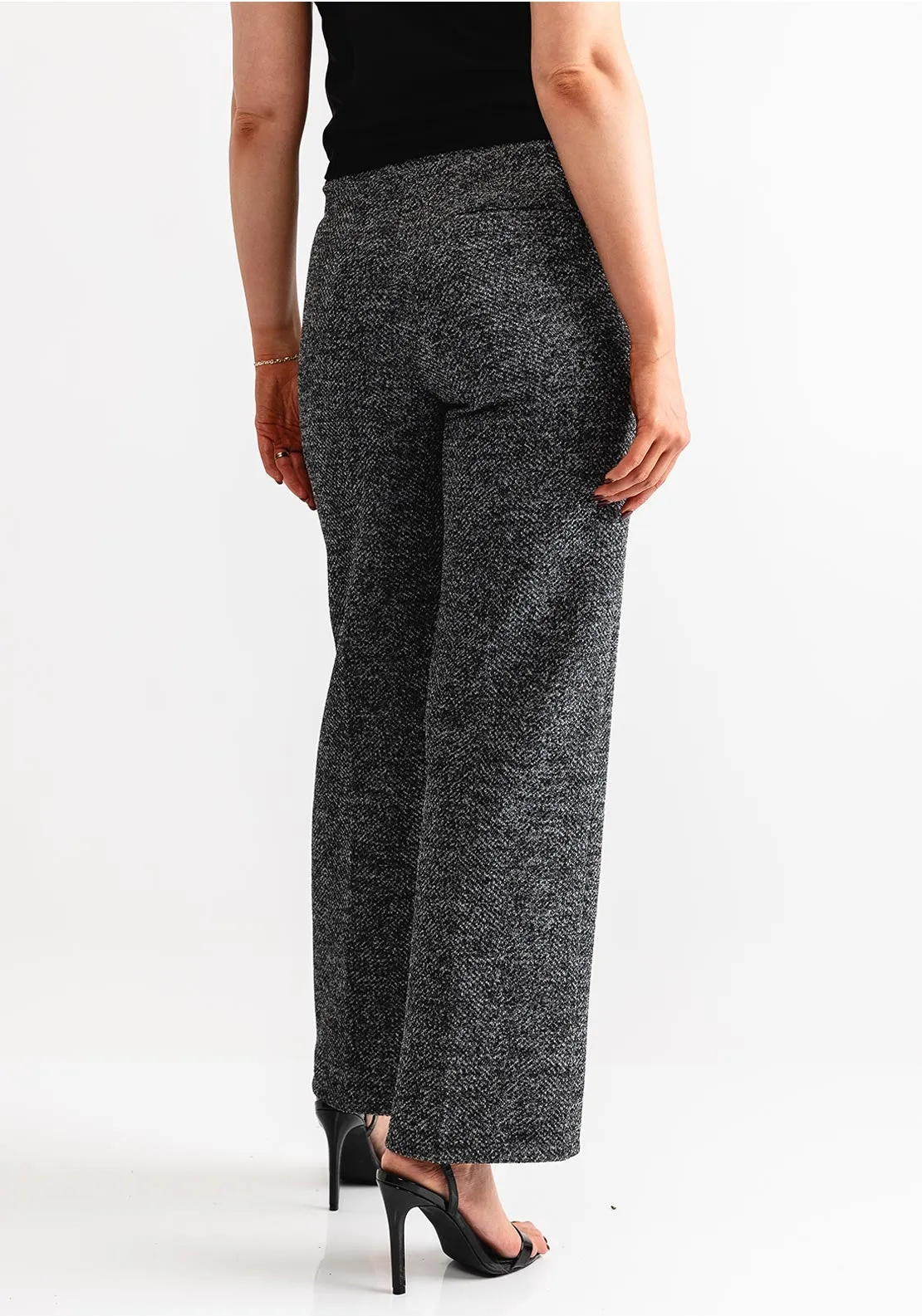 D.e.c.k by Decollage Knit Wide Leg Trousers, Grey