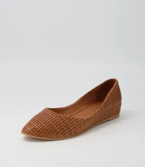 DIANA FERRARI Utova Tan Leather Heels